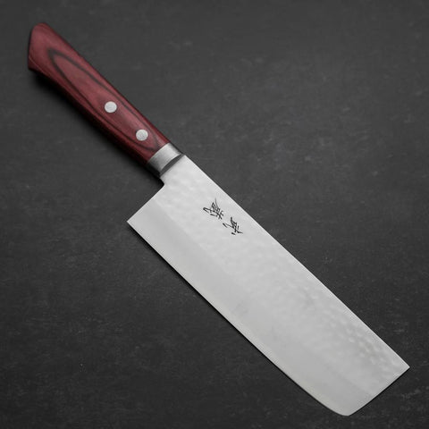Nakiri VG-1 Tsuchime Western Red Mahogany Handle 165mm (6.5”)-[Musashi]-[Japan-Küchenmesser]