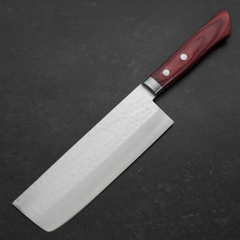 Nakiri VG-1 Tsuchime Westlicher Mahagoni Griff in Rot 165mm-[Musashi]-[Japan-Küchenmesser]
