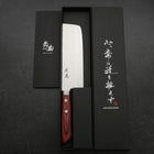 Nakiri VG-1 Tsuchime Westlicher Mahagoni Griff in Rot 165mm-[Musashi]-[Japan-Küchenmesser]