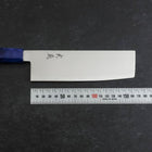 Nakiri VG-10 Damascus Blue Birch Handle 170mm (6.7”)-[Musashi]-[Japan-Küchenmesser]