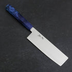 Nakiri VG-10 Damascus Blue Birch Handle 170mm (6.7”)-[Musashi]-[Japan-Küchenmesser]