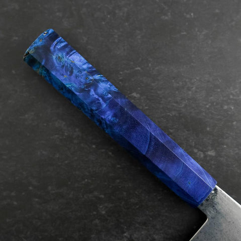 Nakiri VG-10 Damascus Blue Birch Handle 170mm-[Musashi]-[Japanese-Kitchen-Knives]