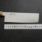 Nakiri VG-10 Damascus Buffalo Dark Pink Maple Handle 170mm (6.7”)-[Musashi]-[Japan-Küchenmesser]