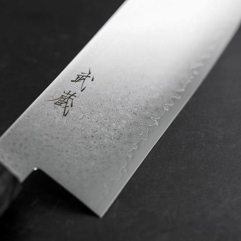 Nakiri VG-10 Damascus Gray Birch Handle 170mm (6.7”)-[Musashi]-[Japan-Küchenmesser]