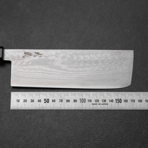 Nakiri VG-10 Damascus Yamanaka Black Urushi Handle 170mm (6.7”)-[Musashi]-[Japan-Küchenmesser]