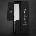 Nakiri VG-10 Damascus Yamanaka Black Urushi Handle 170mm (6.7”)-[Musashi]-[Japan-Küchenmesser]
