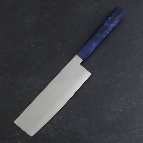 Nakiri VG-10 Damast Blauer Birkengriff 170mm-[Musashi]-[Japan-Küchenmesser]