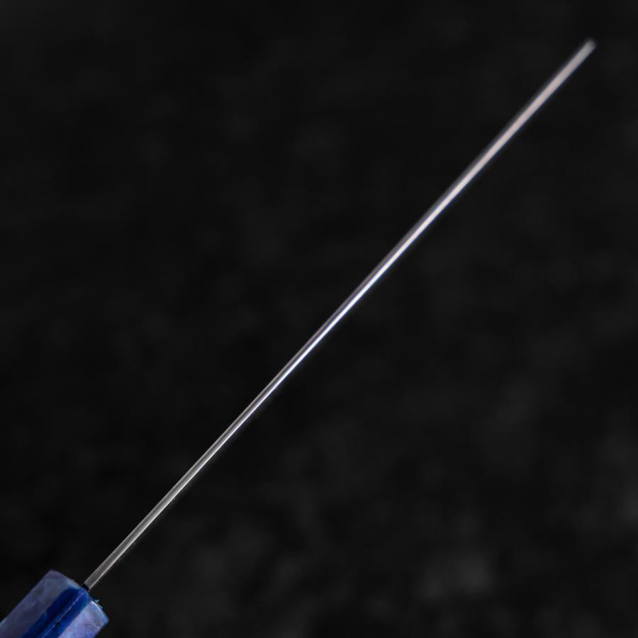 Nakiri VG-10 Damast Blauer Ozeanplastik Griff 165mm-[Musashi]-[Japan-Küchenmesser]