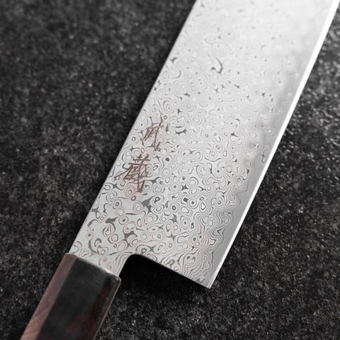 Nakiri VG-10 Damast Brauner Birkenholz Griff 165mm-[Musashi]-[Japan-Küchenmesser]