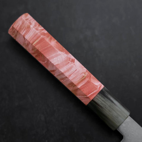 Nakiri VG-10 Damast Büffelhorn-Ahorn Griff Dunkles Rosa 170mm-[Musashi]-[Japan-Küchenmesser]