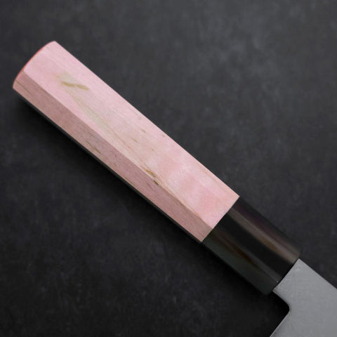 Nakiri VG-10 Damast Büffelhorn und Ahorn Griff in Hellem Rosa 170mm-[Musashi]-[Japan-Küchenmesser]