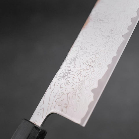 Nakiri VG-10 Damast Dunkelblauer Urushi Griff 165mm-[Musashi]-[Japan-Küchenmesser]