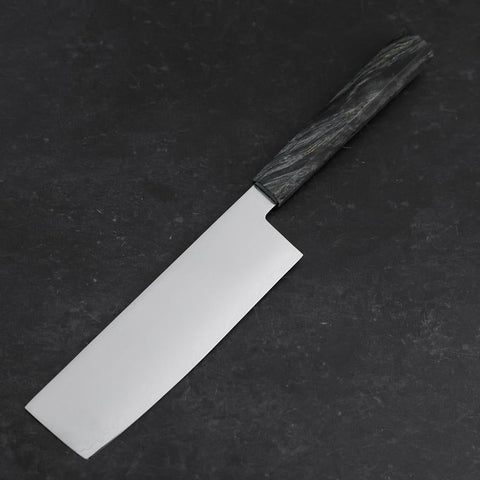 Nakiri VG-10 Damast Grauer Birkenholz Griff 170mm-[Musashi]-[Japan-Küchenmesser]