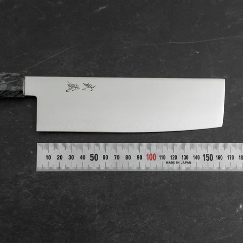 Nakiri VG-10 Damast Grauer Birkenholz Griff 170mm-[Musashi]-[Japan-Küchenmesser]