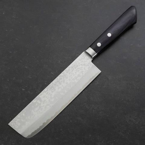 Nakiri VG-10 Damast Lila Westlicher Griff 165mm-[Musashi]-[Japan-Küchenmesser]