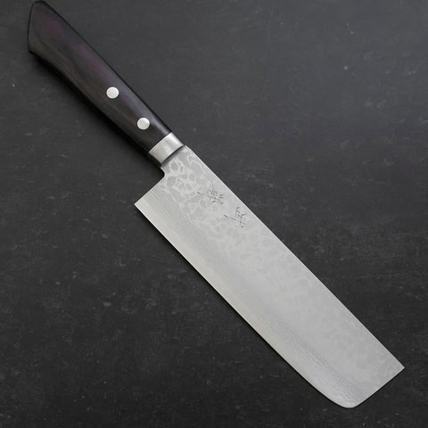 Nakiri VG-10 Damast Lila Westlicher Griff 165mm-[Musashi]-[Japan-Küchenmesser]