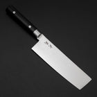 Nakiri VG-10 Damast Runder Westlicher Schwarzer Griff 170mm-[Musashi]-[Japan-Küchenmesser]