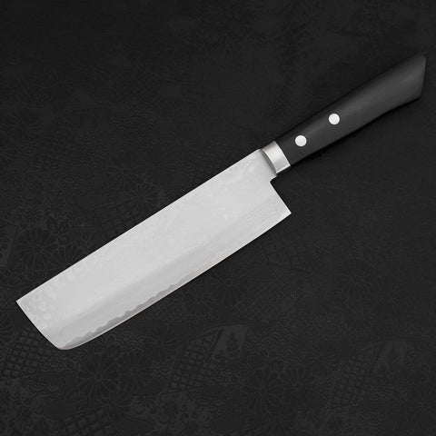 Nakiri VG-10 Damast Schwarz Westlicher Griff 165mm-[Musashi]-[Japan-Küchenmesser]