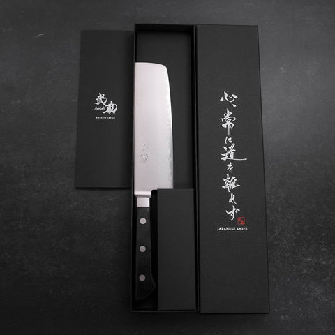 Nakiri VG-10 Damast Westlicher Kirschholz Griff 165mm-[Musashi]-[Japan-Küchenmesser]