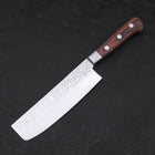Nakiri VG-10 Kagami Tsuchime Damast Mahagoni Griff 165mm-[Musashi]-[Japan-Küchenmesser]