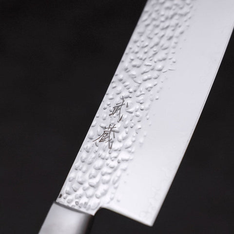 Nakiri VG-10 Kagami Tsuchime Damast Mahagoni Griff 165mm-[Musashi]-[Japan-Küchenmesser]
