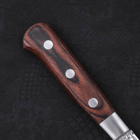 Nakiri VG-10 Kagami Tsuchime Damast Mahagoni Griff 165mm-[Musashi]-[Japan-Küchenmesser]
