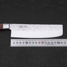 Nakiri VG-10 Kagami Tsuchime Damast Mahagoni Griff 165mm-[Musashi]-[Japan-Küchenmesser]