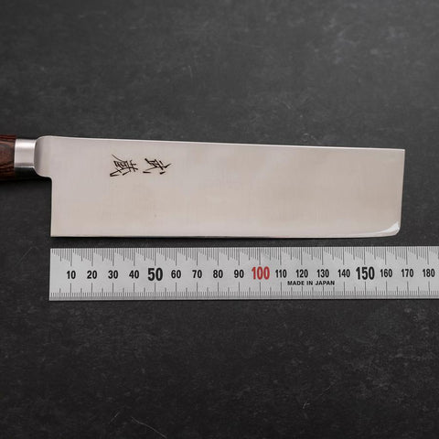 Nakiri VG-10 Poliert Westlicher Mahagoni Griff 170mm-[Musashi]-[Japan-Küchenmesser]