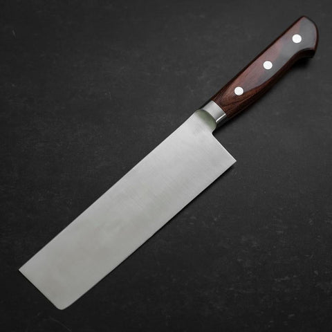Nakiri VG-10 Polished Western Mahogany Handle 170mm (6.7”)-[Musashi]-[Japan-Küchenmesser]