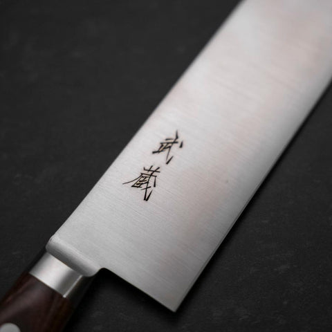 Nakiri VG-10 Polished Western Mahogany Handle 170mm (6.7”)-[Musashi]-[Japan-Küchenmesser]