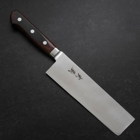 Nakiri VG-10 Polished Western Mahogany Handle 170mm (6.7”)-[Musashi]-[Japan-Küchenmesser]