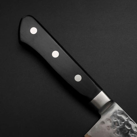 Nakiri VG-10 Tsuchime Damascus Western Black Handle 165mm-[Musashi]-[Japanese-Kitchen-Knives]