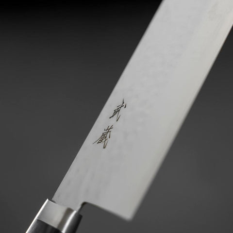 Nakiri VG-10 Tsuchime Damast Blauer Westlicher Griff 165mm-[Musashi]-[Japan-Küchenmesser]