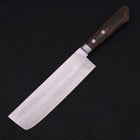 Nakiri VG-10 Tsuchime Damast Brauner Westlicher Griff 165mm-[Musashi]-[Japan-Küchenmesser]