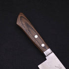 Nakiri VG-10 Tsuchime Damast Brauner Westlicher Griff 165mm-[Musashi]-[Japan-Küchenmesser]