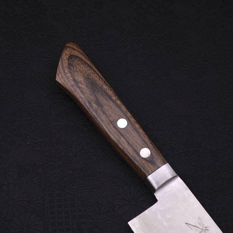 Nakiri VG-10 Tsuchime Damast Brauner Westlicher Griff 165mm-[Musashi]-[Japan-Küchenmesser]