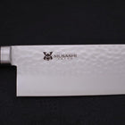 Nakiri VG-10 Tsuchime Damast Dunkelblauer Westlicher Griff 165mm-[Musashi]-[Japan-Küchenmesser]