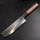 Nakiri VG-10 Tsuchime Damast Hell-Rosa Büffelhorn und Ahornholz Griff 170mm-[Musashi]-[Japan-Küchenmesser]