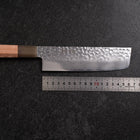 Nakiri VG-10 Tsuchime Damast Hell-Rosa Büffelhorn und Ahornholz Griff 170mm-[Musashi]-[Japan-Küchenmesser]