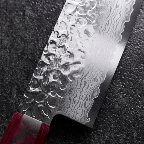 Nakiri VG-10 Tsuchime Damast Pakka Griff 165mm-[Musashi]-[Japan-Küchenmesser]