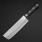 Nakiri VG-10 Tsuchime Damast Schwarzer Westlicher Griff 165mm-[Musashi]-[Japan-Küchenmesser]