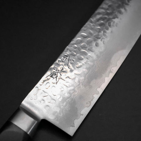 Nakiri VG-10 Tsuchime Damast Schwarzer Westlicher Griff 165mm-[Musashi]-[Japan-Küchenmesser]