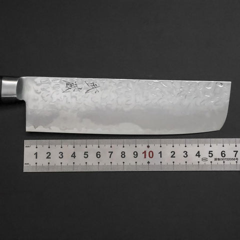 Nakiri VG-10 Tsuchime Damast Schwarzer Westlicher Griff 165mm-[Musashi]-[Japan-Küchenmesser]
