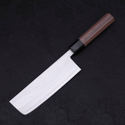 Nakiri VG-10 Tsuchime Damast Walnussholz Griff 165mm-[Musashi]-[Japan-Küchenmesser]
