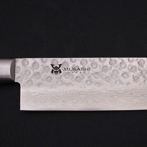 Nakiri VG-10, Tsuchime Damast Westlicher Griff, 165mm-[Musashi]-[Japan-Küchenmesser]