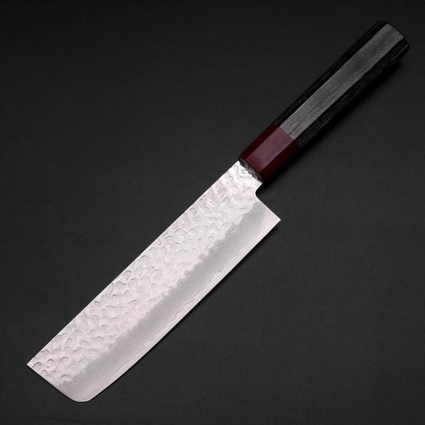 Nakiri VG-10 Tsuchime Grauer Rosenholz Griff 165mm-[Musashi]-[Japan-Küchenmesser]