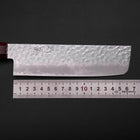 Nakiri VG-10 Tsuchime Grauer Rosenholz Griff 165mm-[Musashi]-[Japan-Küchenmesser]