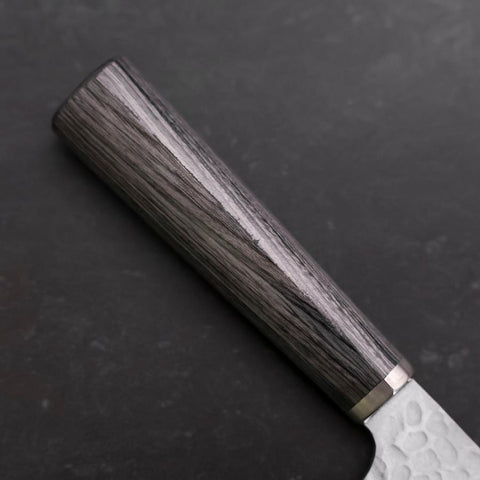 Nakiri VG-10 Tsuchime Kohlefarbener Kirschholz Griff 180mm-[Musashi]-[Japan-Küchenmesser]