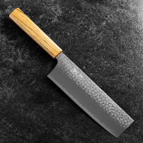 Nakiri VG-10 Tsuchime Oak Handle 180mm (7”)-[Musashi]-[Japan-Küchenmesser]