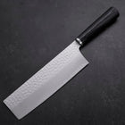 Nakiri VG-10 Tsuchime Runder Lila Griff 180mm-[Musashi]-[Japan-Küchenmesser]
